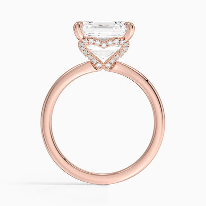 1.60 Carat Princess Halo Design Solitaire Lab Diamond Ring 18K - Florina 