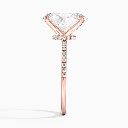 1.60 Carat Princess Halo Design Solitaire Lab Diamond Ring 18K - Florina 