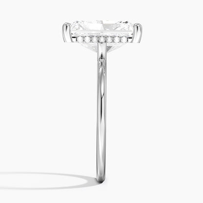 5.10 Radiant Kesim Hidden Halo Tasarım Tektaş Laboratuvar Pırlanta Yüzük - Melara