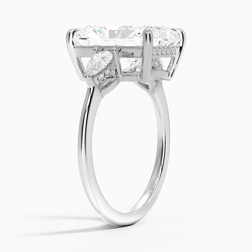 1.60 Carat Princess Halo Design Solitaire Lab Diamond Ring 18K - Florina 