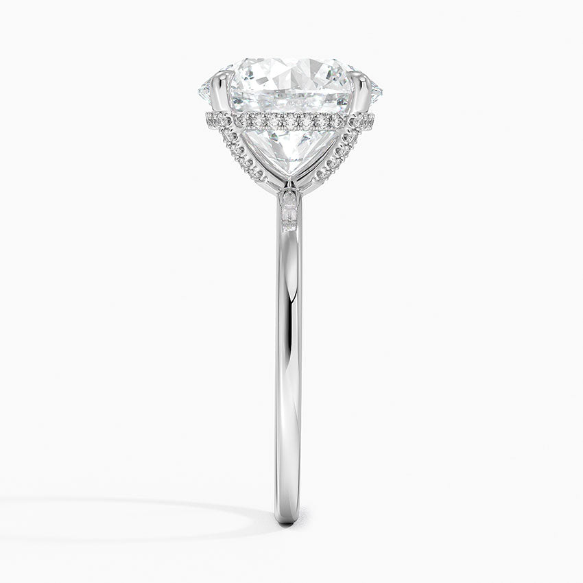 5.15 Karat Hidden Halo Tasarım Tektaş Laboratuvar Pırlanta Yüzük - Gilora - Bold Diamonds