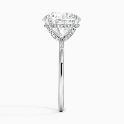 1.60 Carat Princess Halo Design Solitaire Lab Diamond Ring 18K - Florina 