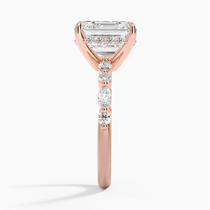 1.60 Carat Princess Halo Design Solitaire Lab Diamond Ring 18K - Florina 