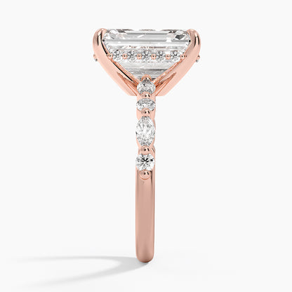 1.60 Carat Princess Halo Design Solitaire Lab Diamond Ring 18K - Florina 