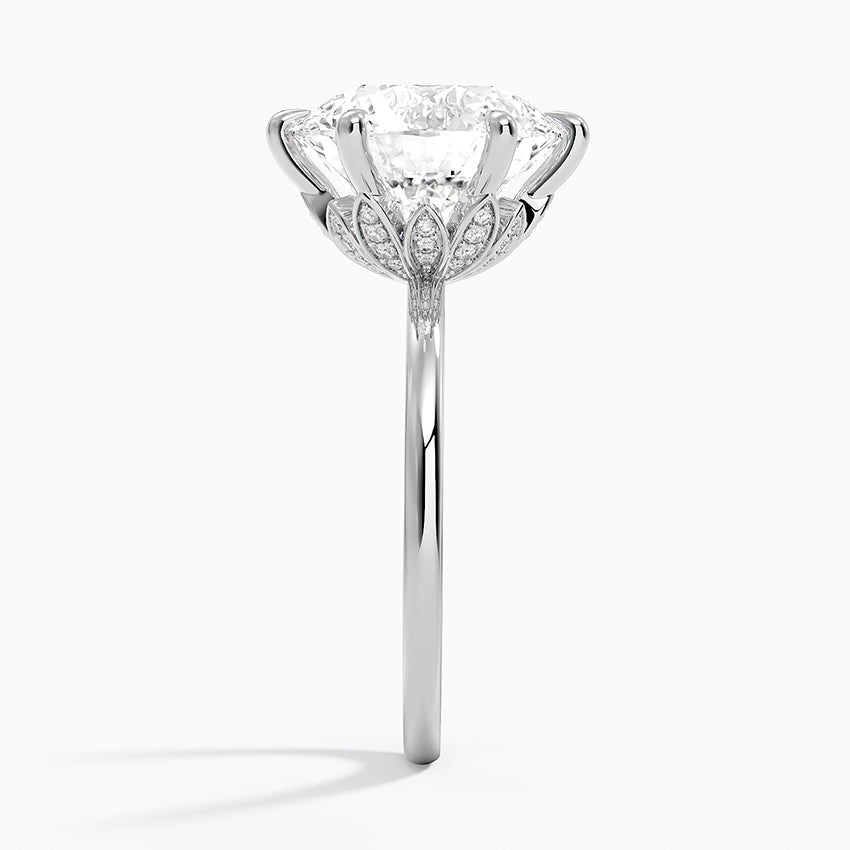 Altı Tırnak 5.15 Karat Hidden Halo Tasarım Tektaş Laboratuvar Pırlanta Yüzük - Delora - Bold Diamonds