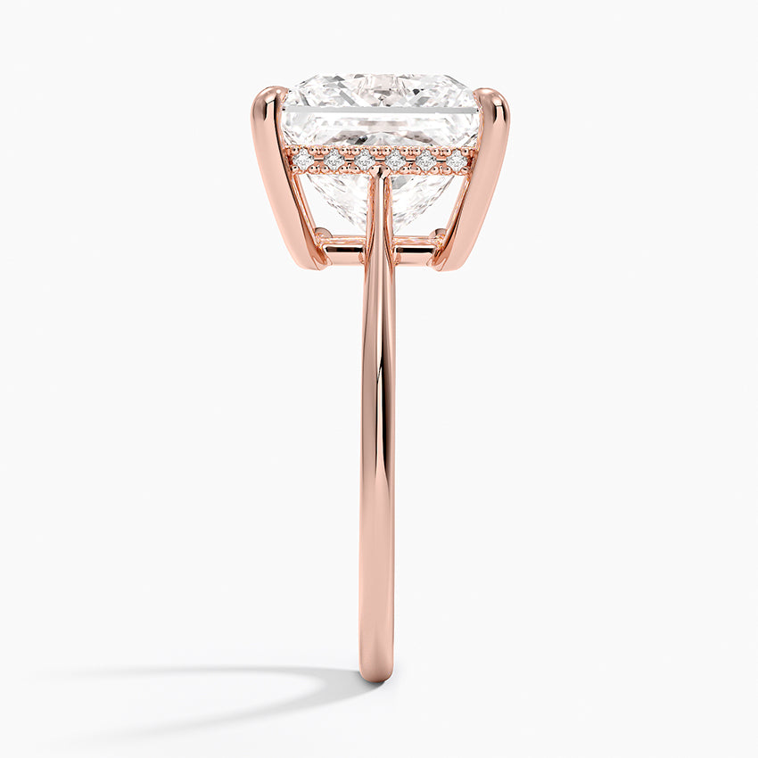 5.10 Karat Prenses Kesim Hidden Halo Tasarım Tektaş Laboratuvar Pırlanta Yüzük - Monaco