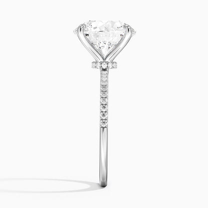 1.60 Carat Princess Halo Design Solitaire Lab Diamond Ring 18K - Florina 
