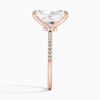 1.60 Carat Princess Halo Design Solitaire Lab Diamond Ring 18K - Florina 