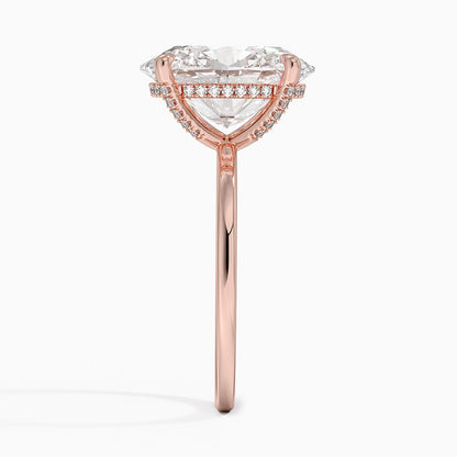 1.60 Carat Princess Halo Design Solitaire Lab Diamond Ring 18K - Florina 