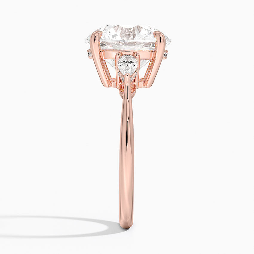 5.50 Karat Yuvarlak Kesim Hidden Halo Tasarım Tektaş Laboratuvar Pırlanta Yüzük - Madrid - Bold Diamonds