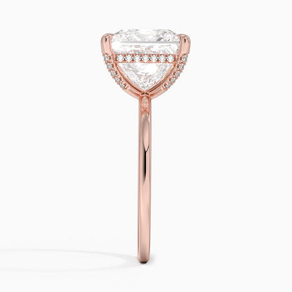 1.60 Carat Princess Halo Design Solitaire Lab Diamond Ring 18K - Florina 