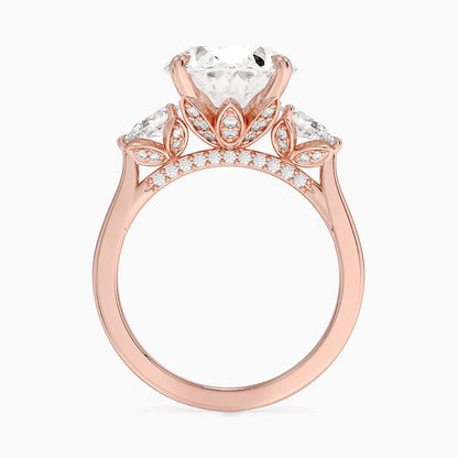 1.60 Carat Princess Halo Design Solitaire Lab Diamond Ring 18K - Florina 