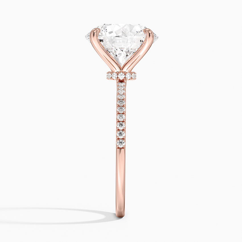 5.25 Karat Hidden Halo Tasarım Tektaş Laboratuvar Pırlanta Yüzük - Filora - Bold Diamonds