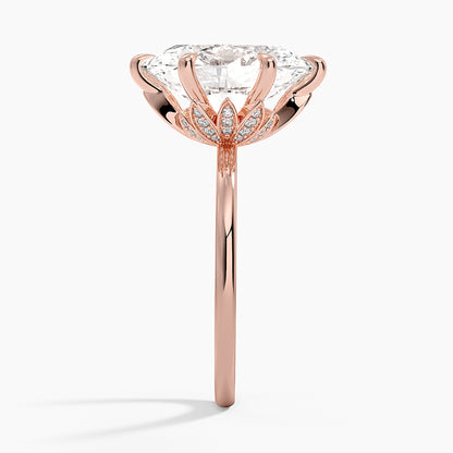 1.60 Carat Princess Halo Design Solitaire Lab Diamond Ring 18K - Florina 