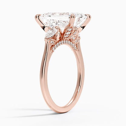 1.60 Carat Princess Halo Design Solitaire Lab Diamond Ring 18K - Florina 