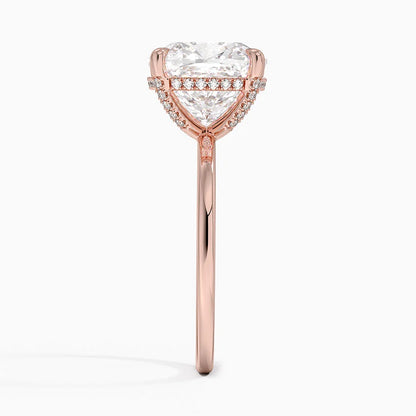 1.60 Carat Princess Halo Design Solitaire Lab Diamond Ring 18K - Florina 