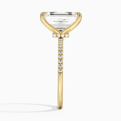 1.60 Carat Princess Halo Design Solitaire Lab Diamond Ring 18K - Florina 