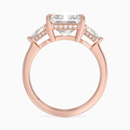 1.60 Carat Princess Halo Design Solitaire Lab Diamond Ring 18K - Florina 