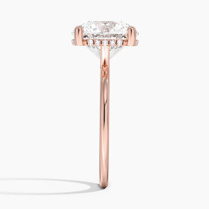 5.10 Hidden Halo Tasarım Tektaş Laboratuvar Pırlanta Yüzük - Melara