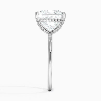 1.60 Carat Princess Halo Design Solitaire Lab Diamond Ring 18K - Florina 
