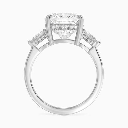 1.60 Carat Princess Halo Design Solitaire Lab Diamond Ring 18K - Florina 
