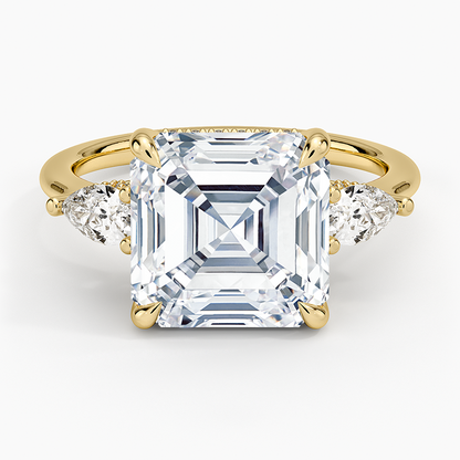 1.60 Carat Princess Halo Design Solitaire Lab Diamond Ring 18K - Florina 