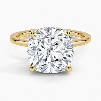 1.60 Carat Princess Halo Design Solitaire Lab Diamond Ring 18K - Florina 