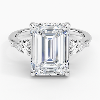 1.60 Carat Princess Halo Design Solitaire Lab Diamond Ring 18K - Florina 
