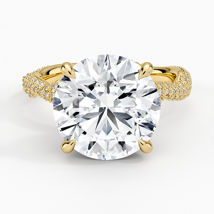 5.75 Karat Hidden Halo Tasarım Tektaş Laboratuvar Pırlanta Yüzük - Sorrento