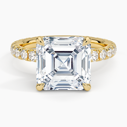 1.60 Carat Princess Halo Design Solitaire Lab Diamond Ring 18K - Florina 