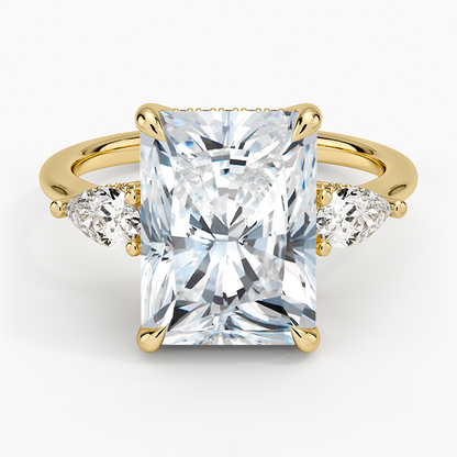 1.60 Carat Princess Halo Design Solitaire Lab Diamond Ring 18K - Florina 