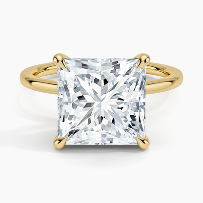 1.60 Carat Princess Halo Design Solitaire Lab Diamond Ring 18K - Florina 