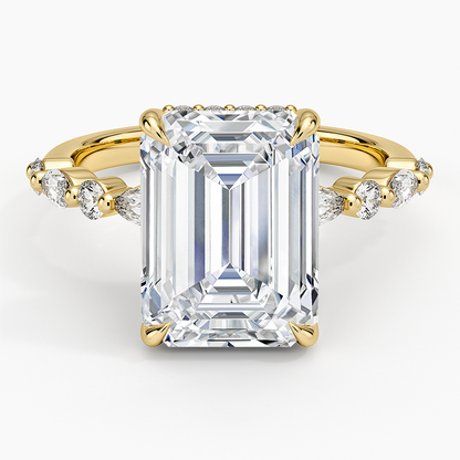 1.60 Carat Princess Halo Design Solitaire Lab Diamond Ring 18K - Florina 