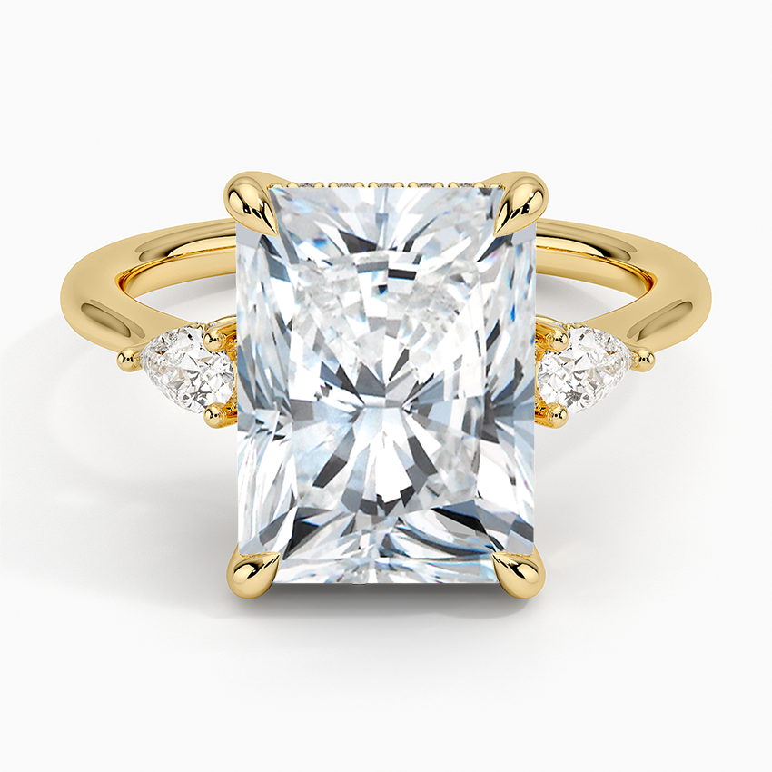 1.60 Carat Princess Halo Design Solitaire Lab Diamond Ring 18K - Florina 