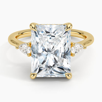 1.60 Carat Princess Halo Design Solitaire Lab Diamond Ring 18K - Florina 