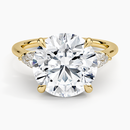 1.60 Carat Princess Halo Design Solitaire Lab Diamond Ring 18K - Florina 