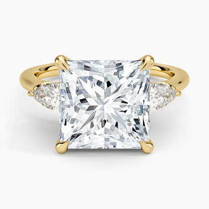 1.60 Carat Princess Halo Design Solitaire Lab Diamond Ring 18K - Florina 