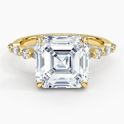 1.60 Carat Princess Halo Design Solitaire Lab Diamond Ring 18K - Florina 
