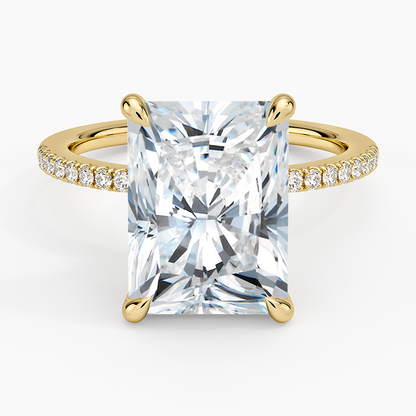 1.60 Carat Princess Halo Design Solitaire Lab Diamond Ring 18K - Florina 