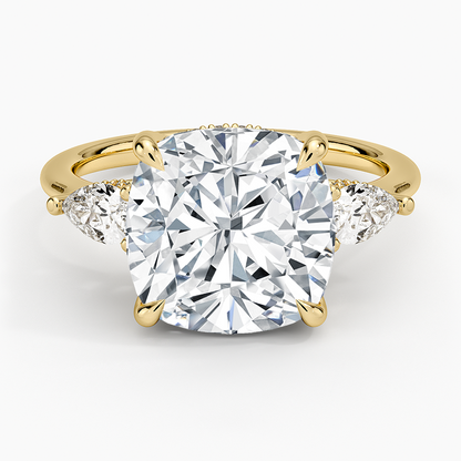 1.60 Carat Princess Halo Design Solitaire Lab Diamond Ring 18K - Florina 