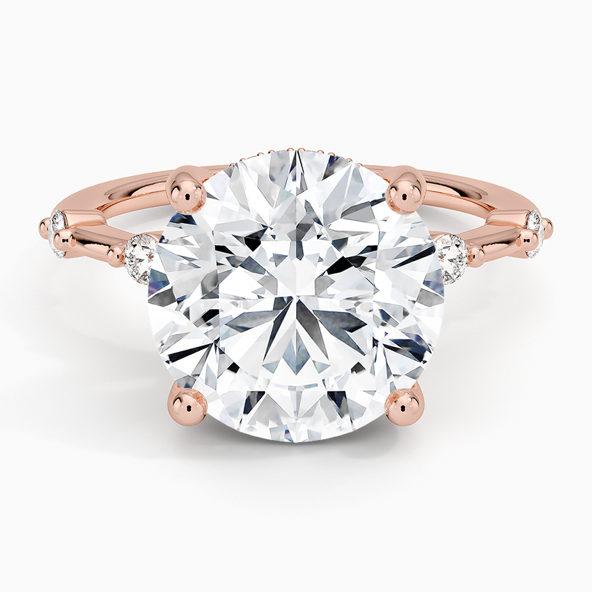 5.20 Hidden Halo Tasarım Tektaş Laboratuvar Pırlanta Yüzük - Zelora