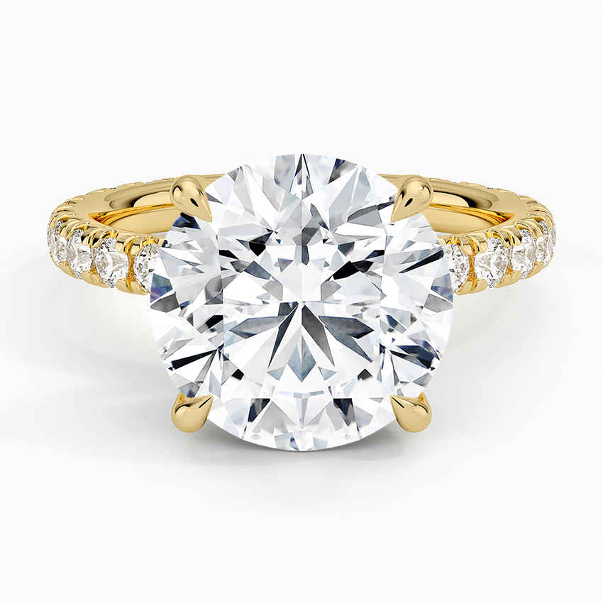 5.75 Karat Hidden Halo Tasarım Tektaş Laboratuvar Pırlanta Yüzük 18K  - Selora - Bold Diamonds