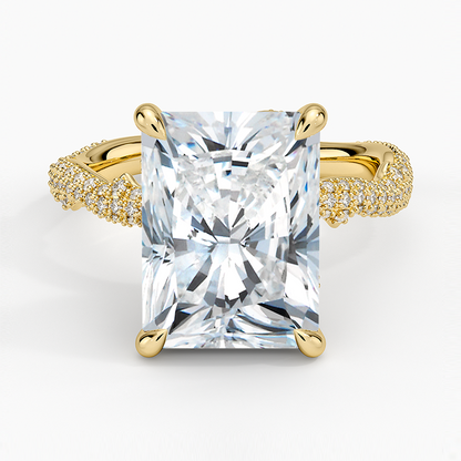 5.75 Radiant Kesim Hidden Halo Tasarım Tektaş Laboratuvar Pırlanta Yüzük - Filara