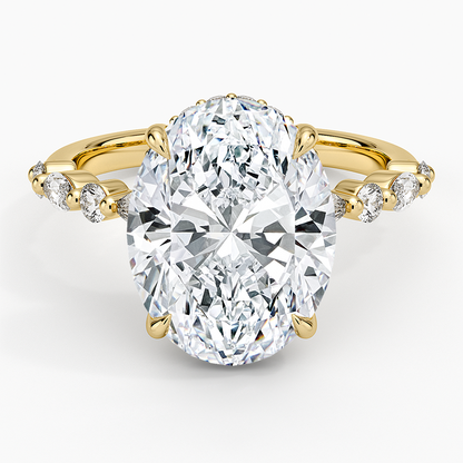 1.60 Carat Princess Halo Design Solitaire Lab Diamond Ring 18K - Florina 