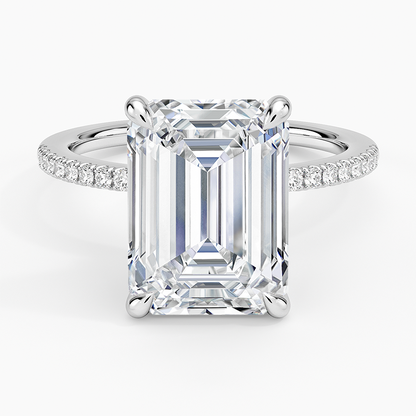 1.60 Carat Princess Halo Design Solitaire Lab Diamond Ring 18K - Florina 