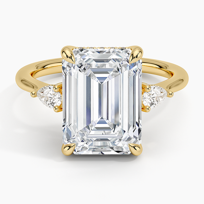 1.60 Carat Princess Halo Design Solitaire Lab Diamond Ring 18K - Florina 