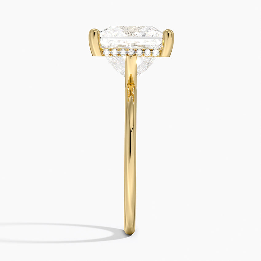 5.10 Prenses Kesim Hidden Halo Tasarım Tektaş Laboratuvar Pırlanta Yüzük - Melara