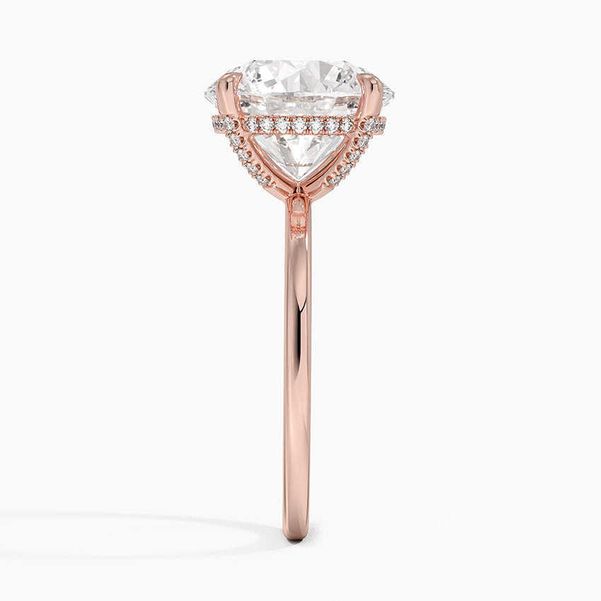 5.15 Karat Hidden Halo Tasarım Tektaş Laboratuvar Pırlanta Yüzük - Gilora - Bold Diamonds