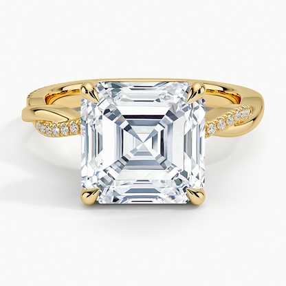1.60 Carat Princess Halo Design Solitaire Lab Diamond Ring 18K - Florina 