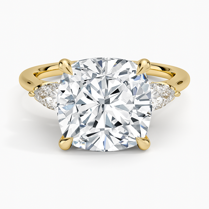 1.60 Carat Princess Halo Design Solitaire Lab Diamond Ring 18K - Florina 